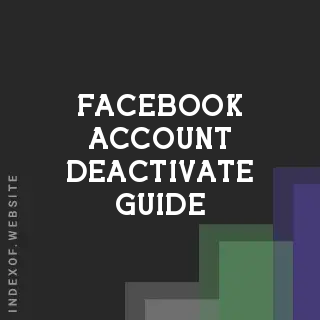 Facebook Account Deactivate Guide